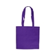 aerial view a purple basic cotton sheeting natural economy canvas tote bag - 15 x 15, image 1 of 3