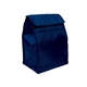aerial view a navy blue 70d nylon foldable lunch bag, image 1 of 2
