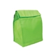 aerial view a lime green 70d nylon foldable lunch bag, image 1 of 2