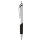 aerial view a silver plastic metallic barrel with textured grip, image 1 of 2