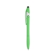 aerial view a metallic lime green yoga stylus pen and phone stand, image 1 of 3
