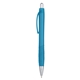 aerial view a light blue glaze plunger action medium point pen, image 1 of 3
