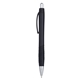 aerial view a black glaze plunger action medium point pen, image 1 of 3