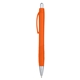 aerial view a orange glaze plunger action medium point pen, image 1 of 3