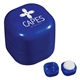 aerial view a blue lip moisturizer cube, image 1 of 2