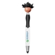 aerial view a black moptoppers multicultural screen cleaner with stylus pen, image 1 of 6