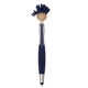 aerial view a classic navy moptoppers multicultural screen cleaner with stylus pen, image 1 of 6