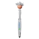 aerial view a platinum moptoppers multicultural screen cleaner with stylus pen, image 1 of 6