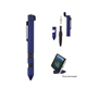 aerial view a blue 6- in -1 quest multi tool pen, image 1 of 3