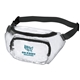 aerial view a clear/black pvc clear fanny pack, image 1 of 3