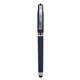 aerial view a navy avendale velvet touch stylus gel pen, image 1 of 4