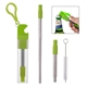 aerial view a lime green straw kit with bottle opener, image 1 of 4