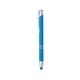 aerial view a light blue dash rubberized aluminum stylus pen, image 1 of 4