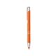 aerial view a orange dash rubberized aluminum stylus pen, image 1 of 4