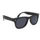 aerial view a black polycarbonate uva uvb protection folding malibu sunglasses, image 1 of 5