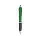 aerial view a green with black rubberized grip satin stylus pen, image 1 of 3