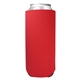aerial view a red 24 oz foam tall boy can cooler, image 1 of 2