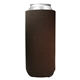 aerial view a chocolate brown 24 oz foam tall boy can cooler, image 1 of 2