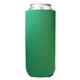 aerial view a kelly green 24 oz foam tall boy can cooler, image 1 of 2