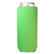 aerial view a lime green 24 oz foam tall boy can cooler, image 1 of 2