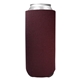 aerial view a burgundy 24 oz foam tall boy can cooler, image 1 of 2