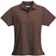 aerial view a mocha (193) womens moreno short sleeve performance polo, image 1 of 3