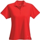 aerial view a red (356) womens moreno short sleeve performance polo, image 1 of 5
