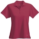 aerial view a maroon (384) womens moreno short sleeve performance polo, image 1 of 3