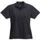 aerial view a black (995) womens moreno short sleeve performance polo, image 1 of 4