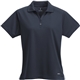 aerial view a navy (575) womens moreno short sleeve performance polo, image 1 of 4