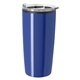 aerial view a blue with clear lid 20 oz full color elate himalayan tumbler, image 1 of 3