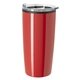 aerial view a red with clear lid 20 oz full color elate himalayan tumbler, image 1 of 2