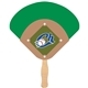 aerial view a baseball diamond handheld fans - mini, image 1 of 2