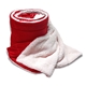 a red oversized micro soft touch sherpa blanket