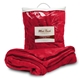 a red soft touch luxury blanket