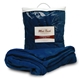 a navy soft touch luxury blanket