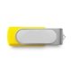 a pms yellow c bellwood domed swing swivel usb flash drives