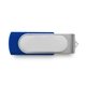 a pms 280c bellwood domed swing swivel usb flash drives
