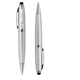 aerial view a pms 877c darien brass zurich usb pen and stylus, image 1 of 15