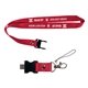 aerial view a pms 186c berkeley custom printed lanyard usb flash drive, image 4 of 6