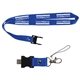 aerial view a pms 286c berkeley custom printed lanyard usb flash drive, image 3 of 9