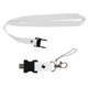 aerial view a pms white c berkeley custom printed lanyard usb flash drive, image 2 of 5
