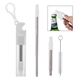 aerial view a white straw kit with bottle opener, image 1 of 3