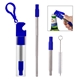 aerial view a blue straw kit with bottle opener, image 1 of 3
