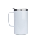 aerial view a white ecovessel(r) the transit 16 oz vacuum insulated camping mug, image 1 of 7