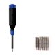 aerial view a black with blue megapro 15- in -1 multi - bit screwdriver, image 1 of 2