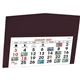 aerial view a maroon legacy desk calendars by triumph(r), image 1 of 4