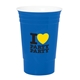 aerial view a blue usa made 16 oz the party cup(r), image 1 of 2