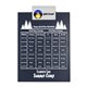 a white clip & navy blue board letter clipboard - digital imprint