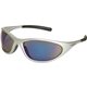 a silver/blue mirror zone ii safety glasses